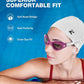 ZIONOR G1 Lite Swim Goggles with Swim Cap Comfortable Anti-fog Swimming Goggles Cap Set for Adult Men Women