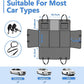 Hard Bottom Dog Car Seat Cover for Back Seat – Waterproof Nonslip Hammock Extender for Trucks & SUVs, Heavy Duty Pet Protector, Gray Faux Leather