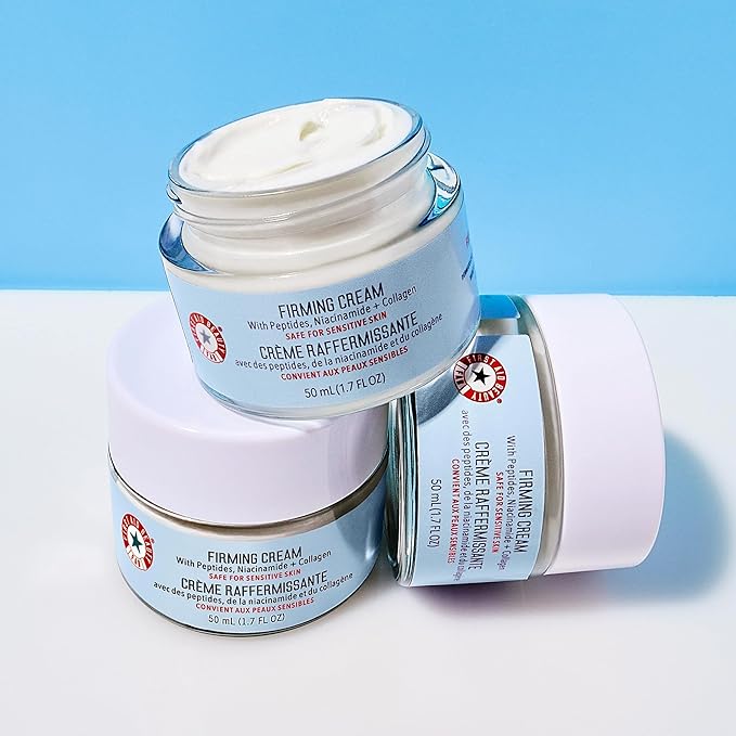 First Aid Beauty Firming Collagen Cream with Collagen, Peptides and Niacinamide – Day + Night Anti-Aging Face Moisturizer – 1.7 fl oz