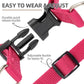 PUPTECK No Pull Dog Harness Soft Adjustable Basic Nylon Step in Puppy Vest Outdoor Walking with ID Tag and A-ir Tag Case, Hot Pink, S