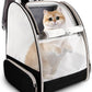 Cat Backpack Carrier,Pet Carrier Airline Approved for Small Dog Cat Puppy Kitten Bunny,Ventilated Mesh Design Animal Backpack for Hiking Camping Travel Bag (Black)