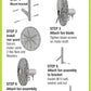 OEMTOOLS 24" Outdoor Wall Mount Fan, 80° Oscillating Fan 6800 CFM Max, Water Resistant, Use in Garage, Gym, Warehouse, Factory and Jobsite