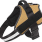 Bolux Dog Harness, No-Pull Reflective Dog Vest, Breathable Adjustable Pet Harness with Handle for Outdoor Walking - No More Pulling, Tugging or Choking (Army Yellow, L)