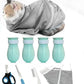 8 Piece Cat Grooming Supplies ，Adjustable Multifunctional Anti-Bite Shower net Bag，Cat Claw Covers，Cat Bath Brush and Cat Nail Clipper(Grey-B)