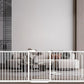 Extra Wide Baby Gate 85.8-104.5 Inch, Pressure Mounted No Drilling, for Stairs & Doorways, Metal White Indoor Safety Gate for Kids and Dogs