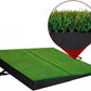 PGM 40"x 40" Golf Practice Mat - 4 Adjustable Simulation Slopes Golf Mats - Golf Hitting Mat - Golf Mats Practice Indoor Outdoor - Golf Training Mat - Golf Swing Trainer Aid