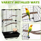 Natural Wood Bird Perches for Cage, Parrot Perch Stand & Platform, Bird Cage Accessories for Parakeets, Cockatiels, Conures, Lovebirds (Brown, Deluxe Playground Set - 12PCS)