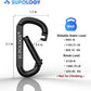 Heavy Duty Carabiner Clip, Steel Carabiners 1100lbs 3" D Shaped Spring Hook Small Clips for Hammocks, Hiking, Keychains, Outdoors and Gym, Dog Leash and Key Ring