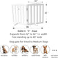 ZJSF Foldable Freestanding Indoor Dog Gate for House Wood White Long Pet Gates Dog Fence for Stairs Puppy Gates for Hallways,Pet Fence, Puppy Gate,Support Feet Included 32 "Height-2 Panels