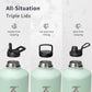 Trebo One Gallon Water Bottle Insulated with Paracord Handle,128oz Stainless Steel Sports Large Jug,Food-grade Double Wall Vacuum with Straw Spout Handle Lids, Leakproof Keep Cold & Hot, Dark Green