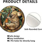 Lygond Metal Sign Tin Sign Circular Stained Glass Koala Tin Signs Gardening for Pub 12×12 Inches