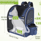 Pecute Pet Carrier Backpack, Cat Backpack Carrier, Expandable with Breathable Mesh for Small Dogs Cats Puppies, Dog Backpack Carrier for Hiking Travel Camping Outdoor, Hold Pets Up to 17 Lbs