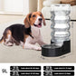 Sfozstra Automatic Pet Water Dispenser: 9L Black Lagre Dogs Stainless Steel Gravity Feeder - Convenient Drinking Water Dispenser Designed for Dogs and Cats