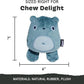 Barkbox Grey Bear Hugger Super Chewer 2-in-1 Plush Exterior Hard Core Plush Toy, Large Breeds