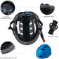 Bike Helmet 3 Sizes for Teenager Kids Youth Adults,Bavilk Skateboard Helmet Adjustable Multi-Sport Bicycle Cycling Scooter Roller Skate Inline Skating Rollerblading for Girls Boys Women Men Teen