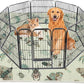 IEUUMLER Washable Pee Pads for Dogs, 1 Pack Insect Pattern Reusable Waterproof Puppy Potty Pads, Non-Slip Absorbent Pet Training Pads for Playpen Crate Bed EU014