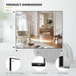 24x36 Inch Black Bathroom Mirror for Wall, Aluminum Frame Rectangle Rectangular Vanity Mirror, Modern Large for Bedroom, Living Room, Horizontal or Vertical