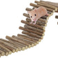 Hamster Toys, Flexible Hamster Wooden Bridge, 11.8In Hamster Fence, Hamster Cage Decor and Platforms, Hamster Cage Accessories(19.69In)