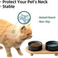 Ceramic Elevated Cat Food and Water Bowl, Kitty Bowl, Raised Cat Dish, Pet Feeder (5.1 in, 2 x Starry Sky + Stand)