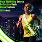 Saintrygo 6 Pcs Reflective Sash for Walking at Night Reflective Strap Arm Band High Visibility Belt Safety Ankle Strap for Visibility Vest Clothing Running Gear