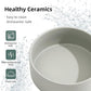 Ceramic 6.1inch Non-Slip Dog Food and Water Bowl for Small & Medium Breed Dogs,Pet Bowl for Replacement, Protects Cervical Spine (Grey)
