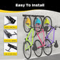 Bike Storage Rack Wall Mount Bike Rack | Steel Bike Mount Wall | Adjustable Bike Hangers for Garage (2 Bike Rack)