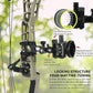 Archery 5-Pin Bow Sight - 0.019" Fiber, Brass Pin, Aluminum Machined - Right and Left Handed, with Hi-Vis Level for Archery, Hunting, Shooting