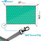 Paw Inspired Hanging Fleece Hammock for Ferrets, Rats, Chinchillas, Sugar Gliders, Cats, Small Pets | Hideout Toy for Guinea Pigs, Hamsters | Swivel Clips for Small Animal Cages (Gray/Green)