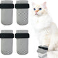 4 PCS Cat Mittens to Prevent Scratching,Mesh Breathable Cat Shoes,Adjustable Cats Anti Scratch Gloves,Suitable for Cats When Bathing and Nail Trimming (Grey, L)