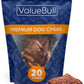 ValueBull USA Rawhide Chips, Natural Beef Flavor, 1 Pound - Natural & Safe, USA Beef Hide, Long Lasting, Chemical Free, No Artificial Flavors