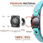 AirTag Dog Collar - Leather Dog Collar with Air Tag Holder | IPX8 Waterproof, Reflective, High - End, Adjustable Soft Padded | Dog GPS Tracker Collars Fit for Medium Large Dogs (Light Blue, L)