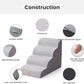 Gardner Pet Dog Stairs for Small Dogs 19.7" H, Curved 4-Step Pet Stairs, Dog Steps for High Bed (18-24 in), Couch with Durable Non-Slip Waterproof Fabric Cover and CertiPUR-US Certified Foam