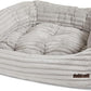 Jax & Bones Dog Napper - Luna Grey Machine Washable Bed for Dogs - Extra Heavy Duty Bolstered Sides - Large Grey Dog Mat | 40 x 32 Inches
