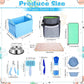 65 Pcs Puppy Supplies Starter Kit Small Dog Essentials Includes Dog Leash, Toys, Bowl, Brushes, Water Bottles, pet Blankets Puppy Accessories for New Welcome Gift Supplies(Cool,Blue)