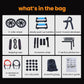 Push-up board, home gym, portable fitness equipment, Pilates bar, and 20 fitness accessories, including resistance bands and an ab wheel, for full-body workouts at home