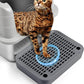 Cat Litter Box Ramp Mat with Filter Function, Cat Step Pedal Stool for Self-Cleaning Litter Box, Easy to Clean, Ideal for Kitten & Elderly Cats (Dark Grey)