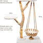 50" Tall Cat Tree Tower, Modern Cat Tree for Indoor Cats, Washable Wooden Perchs and Climbers for Large Cats, Cute Cat Furniture with Unique Cat Swing