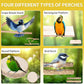 Bird Perches, 6PCS Natural Wood Birds Perch Stand Set, Parakeet Toys, Bird Cage Accessories, Stand & Toys for Parakeets, Cockatiels, Conure, Budgies