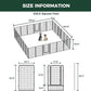 FXW Rollick Unleashed Dog Playpen for Indoor, Yard, RV Camping, 50 inch 24 Panels for Large Dogs, Black│Patented