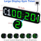 Gym Timer 15'' Large Wall Clocks for Home Gym, Interval Workout Countdown Clock Remote Control for Boxing Crossfit Fitness Tabata Home Gym Accessories