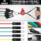 WHATAFIT Resistance Bands, Exercise Bands，Resistance Bands for Working Out, Work Out Bands with Handles for Men and Women Fitness, Strength Training Home Gym Equipment
