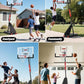 Portable Basketball Hoop Outdoor 5.3-10 FT Height Adjustable, Basketball Goals Systems for All Ages with 45 Inch Shatterproof Backboard in Backyard/Driveway/Indoor