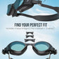 Swimming Goggles, No Leaking Swim Pool Goggles for Adults with Fog-Resistant, UV-Blocking Lenses for Men Women Youth