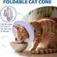 Breathable Air Mesh Cat Cone Collar Soft to Stop Licking, Adjustable, Foldable Lightweight Kitten Cones After Surgery Recovery for Cats & Kittens (Light Purple,M)