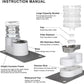 RIZZARI Automatic Pet Water Dispenser: 5L White Cats and Dogs Gravity Feeder - Stainless Steel Bowl - Outdoor Hiking Use
