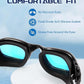 Swim Goggles, Goggles Adult with Swimming Cap, Nose Clip & Ear Plugs, UV Protection Anti-Fog Lens and Case for Adult