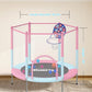 BLUERISE Trampoline 55IN 6FT Toddler Trampoline for Kids Indoor Outdoor Play for Kids Trampoline Basketball Hoop Attachment with Enclosure Net Easy to Assemble Outdoor Indoor Trampoline