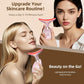 7 Color Face and Neck Massager Light Therapy, Red Light Based Facial Massager for Skin Care, Firming, Smoothing (Pink)