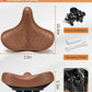 Wide Bicycle Seats for Comfort Men & Women, Oversized & Extra Soft Padded Bike Seat Cushion, Comfortable Large Bike Saddle for Ebike, Mountain Bike, Beach Cruiser, Stationary Exercise Bike