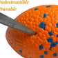 Tough Dog Toys for Aggressive Chewers & Teething Puppies, Bouncy Balls for Medium Dogs, Durable Pet Toys, Floating Dog Balls for Water Play (Orange-Blue)